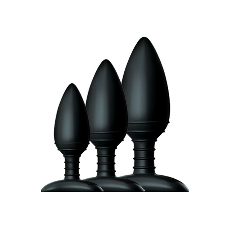 Nexus Lot de 3 plugs Silicone Trio Nexus Noirs